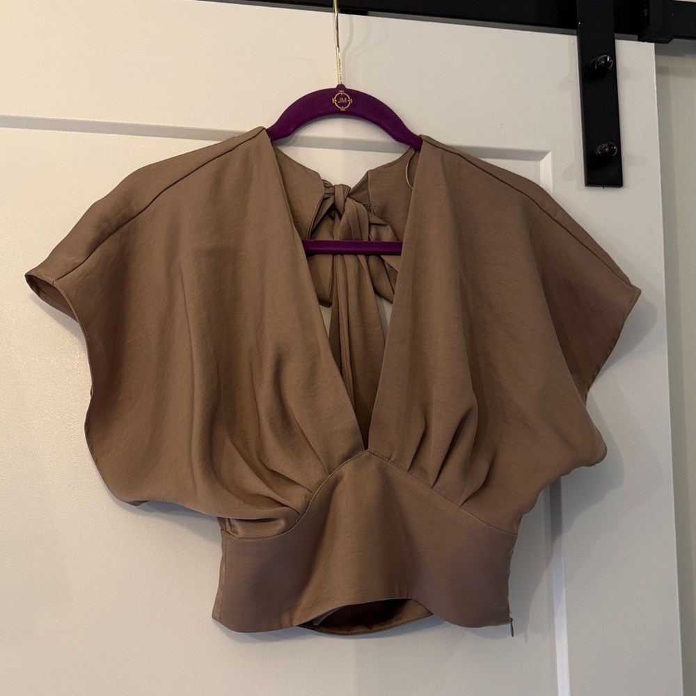 Zara Elegant Brown Blouse